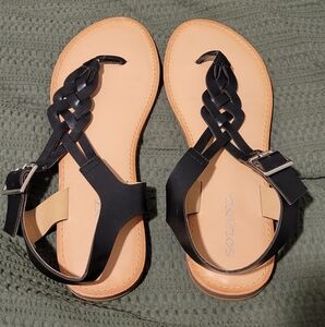 Black Strappy Sandals - size 9M